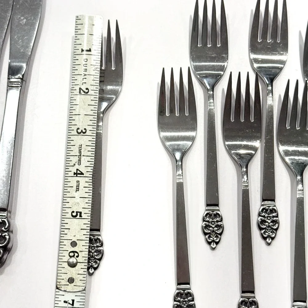 Oneida ONEIDACRAFT Deluxe NORDIC CROWN Set Of 15 Stainless MCM Flatware